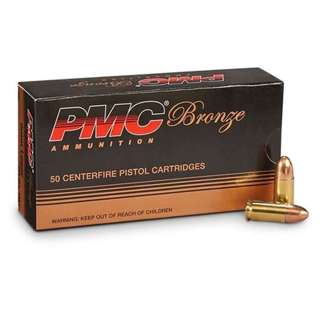 PMC 9mm Luger/Parabellum 9H Bronze Full Metal Jacket FMJ 147 Grain