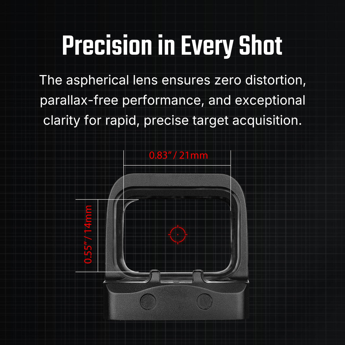 Osight SE Red Dot Sight 2 MOA Dot Plus 32 MOA Circle 1x RMSc Pattern