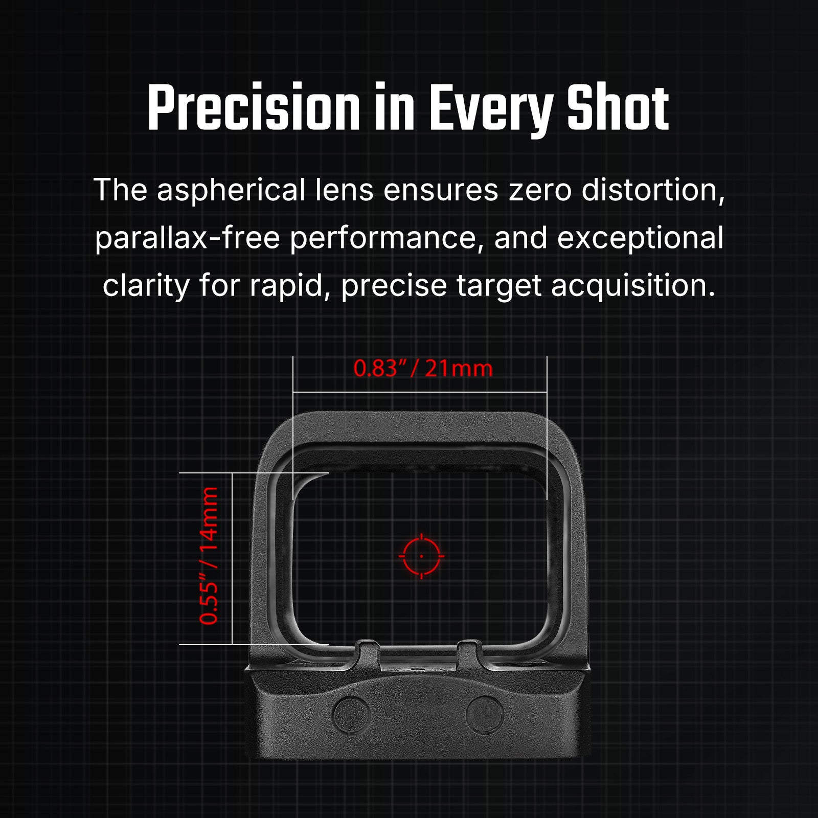 Osight SE Red Dot Sight 2 MOA Dot Plus 32 MOA Circle 1x RMSc Pattern
