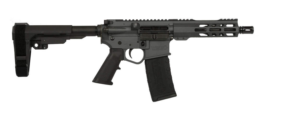 WA-15B .300 Blackout Gray 7.5" Pistol with SBA3 Brace - 7.5-300-SBA3-SG