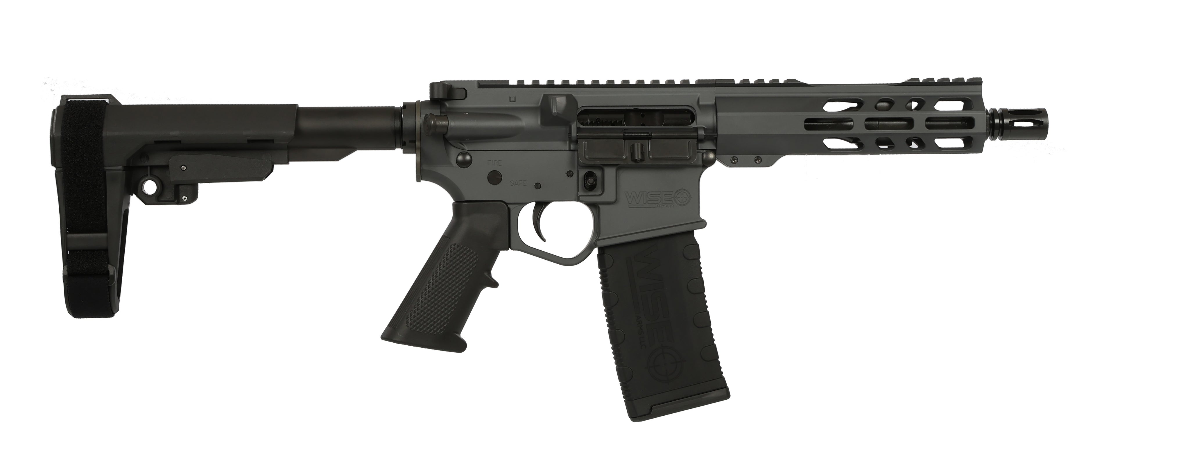 WA-15B .300 Blackout Gray 7.5" Pistol with SBA3 Brace - 7.5-300-SBA3-SG