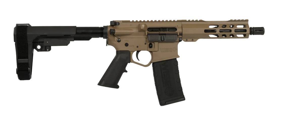 WA-15B .300 Blackout AR-15 Platform Rifle, FDE, 7.5" Barrel, SBA3 Brace