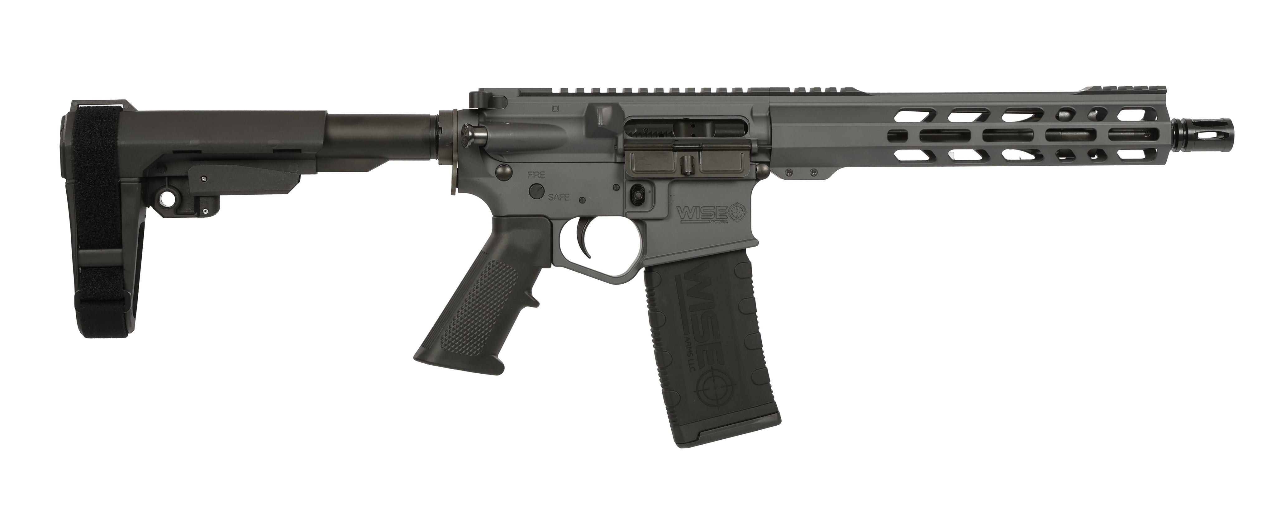 WA-15B 5.56mm Gray 10.5" Pistol with SBA3 Brace - 10.5-556-SBA3-SG