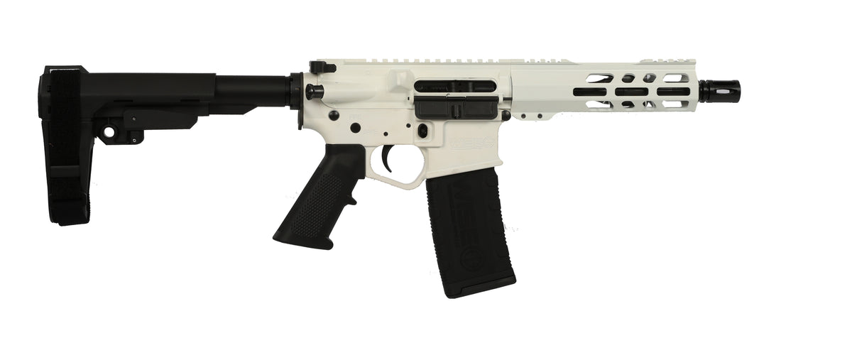 WA-15B 5.56mm White 7.5" AR Pistol with SBA3 Brace