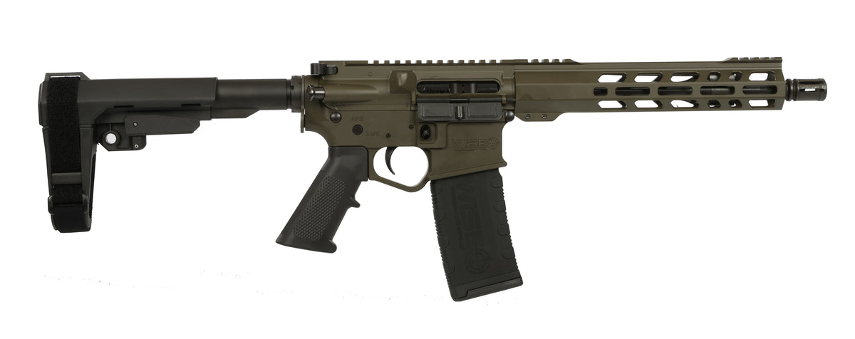 WA-15B 5.56mm OD Green 10.5" AR Pistol with SBA3 Brace