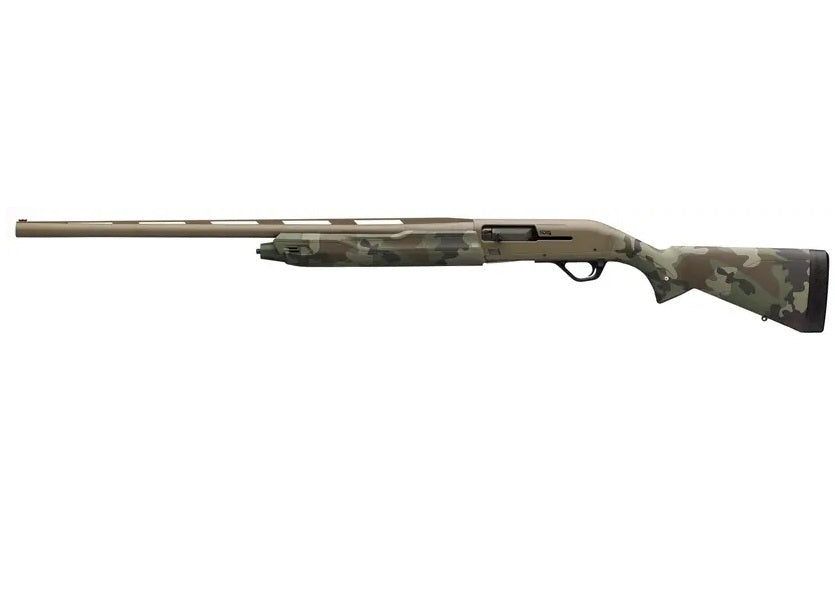 Winchester SX4 Hybrid Hunter 12 Gauge 26" FDE Cerakote Shotgun, Woodland Camo, Left Hand