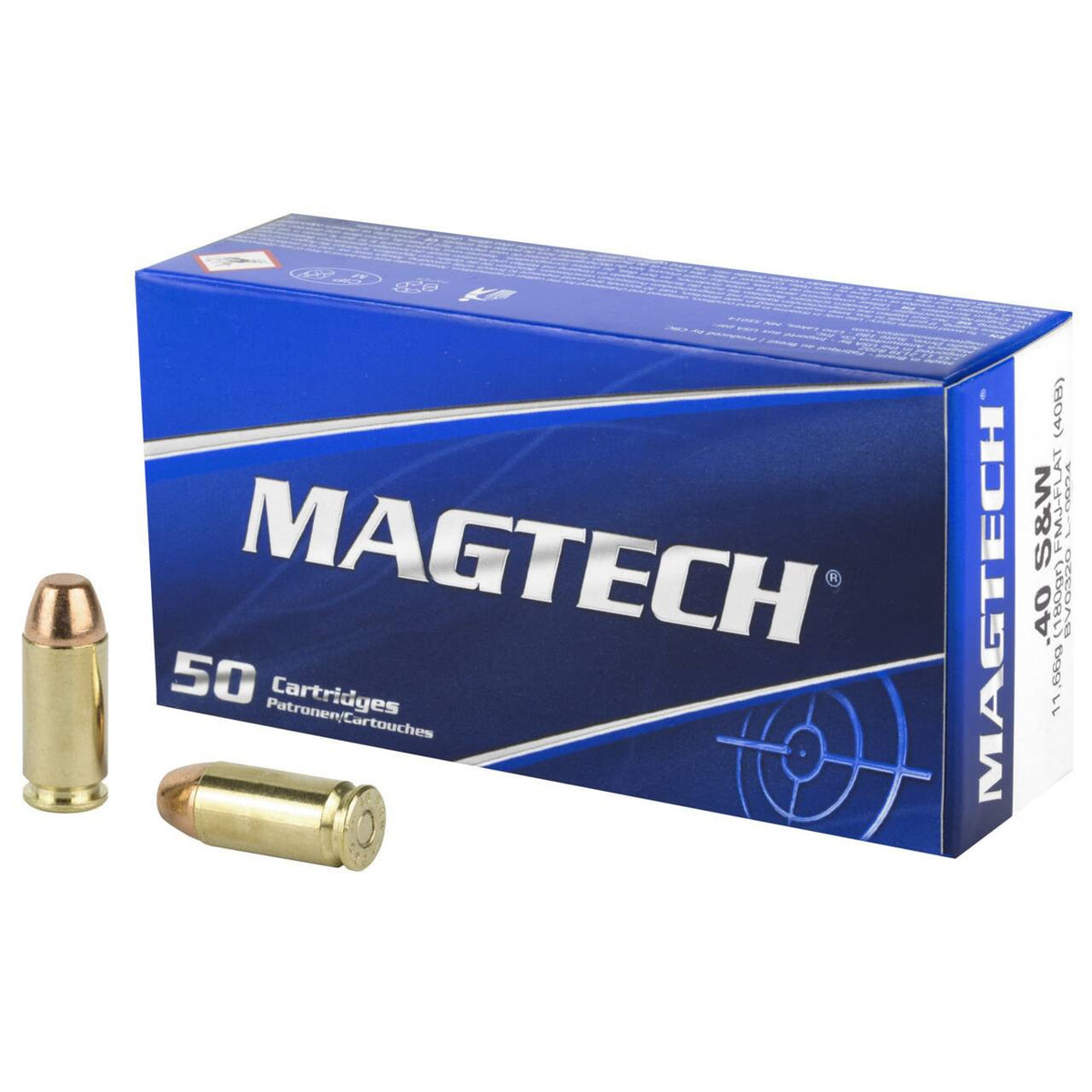 Magtech .40 S&W 40B Sport Shooting Range/Training Full Metal Jacket Flat Nose FMJFN 180 Grain