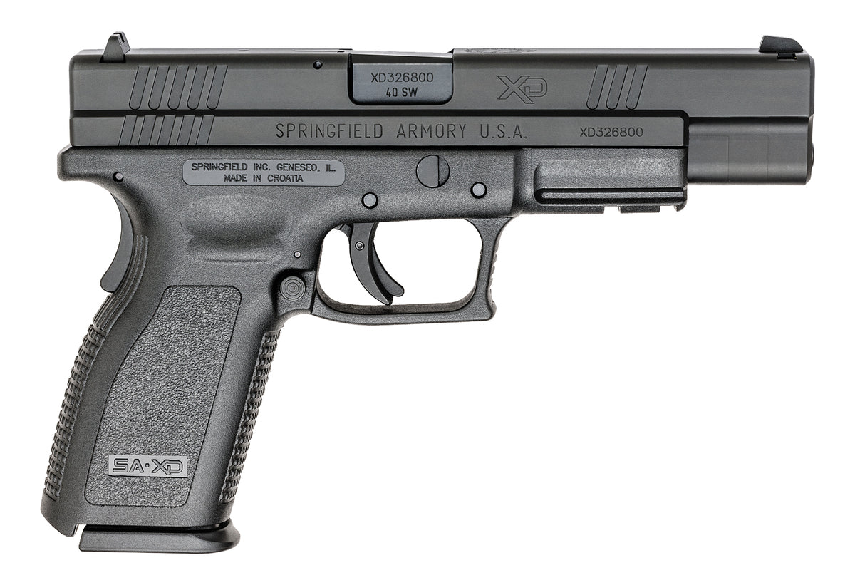 Springfield Armory XD9402 XD Tactical *CA Compliant 40 S&W 10+1 5" Black Melonite Steel Barrel & Serrated Steel Slide, Black Polymer Frame w/Picatinny Rail