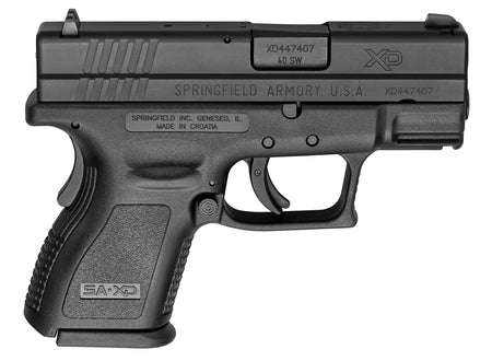 Springfield Armory XD9802 XD Sub-Compact .40 S&W 3" Barrel, CA Compliant, Black Polymer Grip