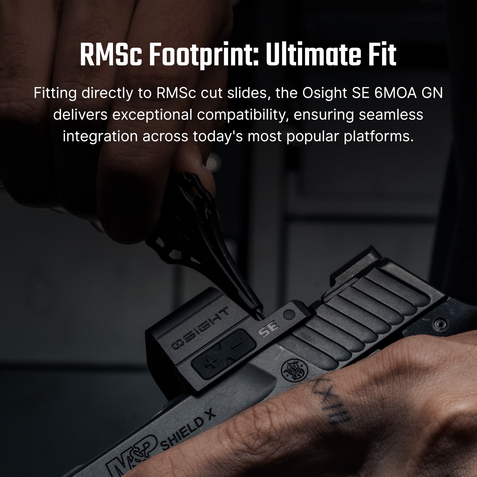 Osight SE 6 MOA Green Dot Enclosed Emitter Optic with RMSc Footprint