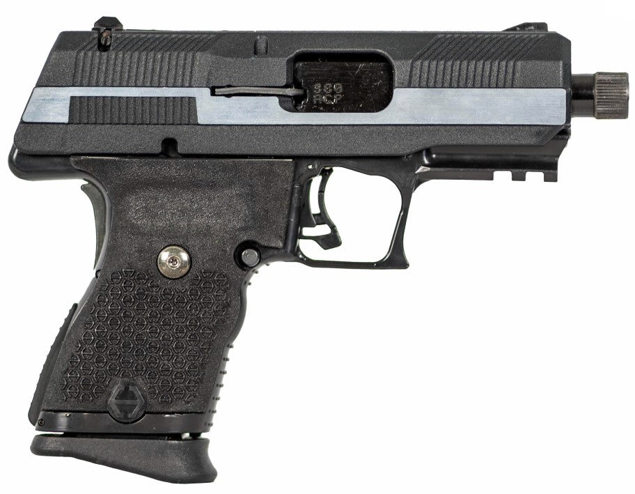 Hi-Point YC380 .380 ACP Pistol 10+1 3.93" Black Threaded Barrel, Black/Chrome Serrated Slide, Picatinny Rail Frame