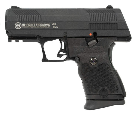 Hi-Point YC9NTB YC9 9mm Luger 10+1 3.93" Black Steel Barrel, Black YC9 Styled/Serrated Slide, Black Polymer Frame w/Picatinny Rail, Black Plastic Grips