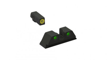 Meprolight ML47786 Hyper-Bright Tritium Sights Yellow Front Ring with Green Rear for CZ P-10