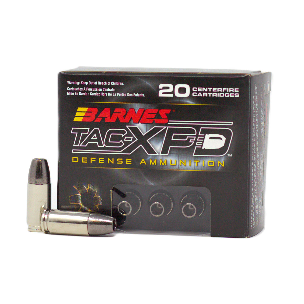 Barnes 9mm Luger/Parabellum 21551 TAC-XPD DEFENSE HANDGUN +P TAC-XP 115 Grain 1125 FPS