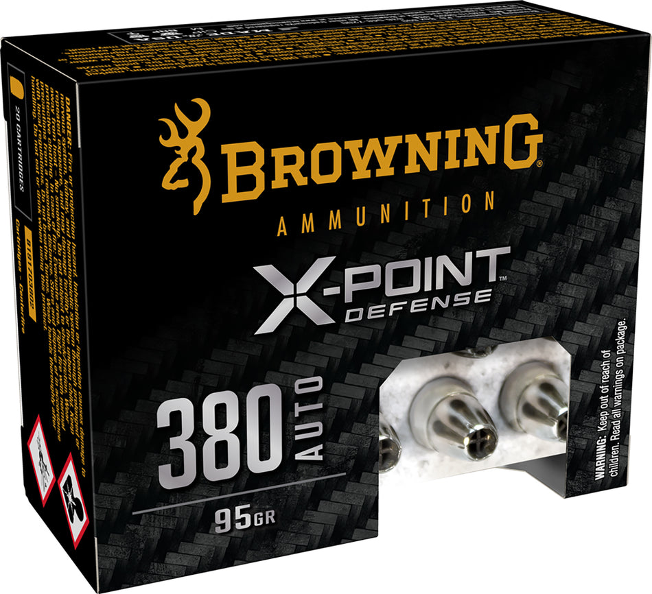 Browning .380 ACP/Auto B191703802 X-Point Hollow Point HP 95 Grain