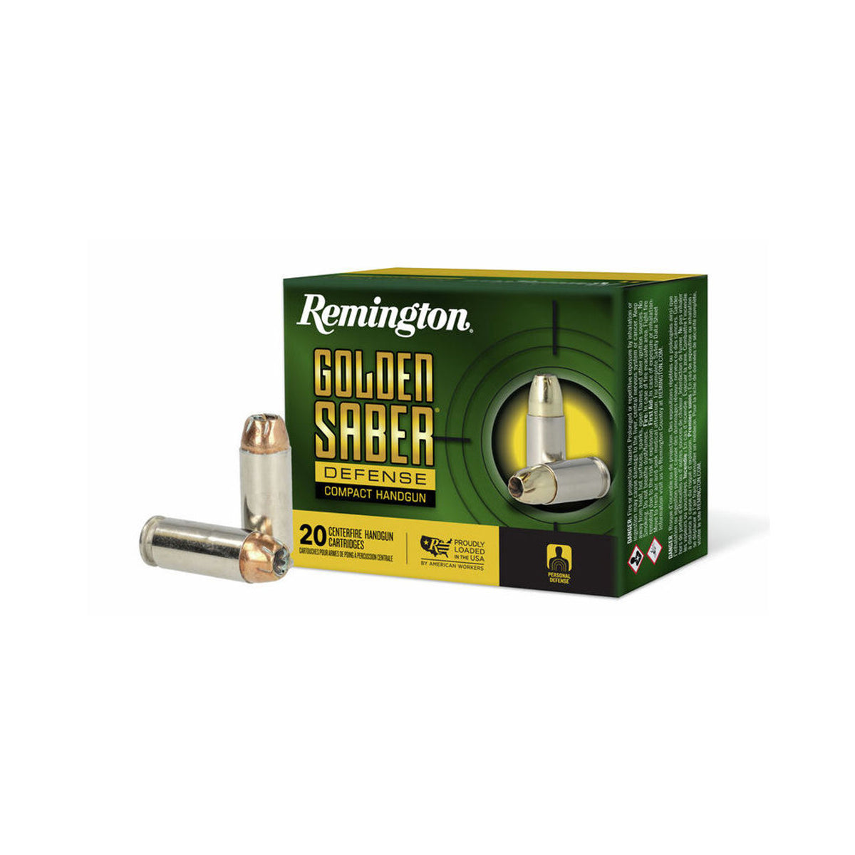 Remington 10mm Auto R21370 Golden Saber Brass Jacket Hollow Point 180 Grain