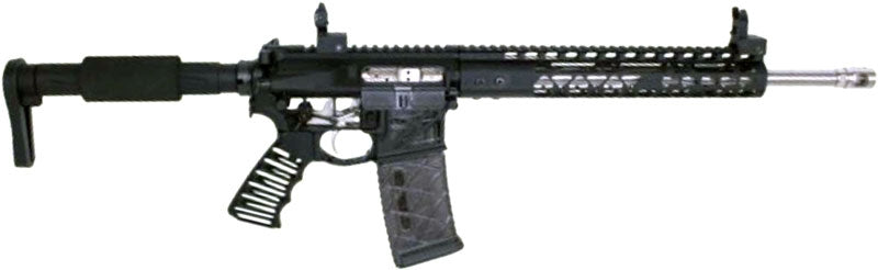 Guntec T6 Aluminum Skeletonized Ultralight AR Pistol Grip Black